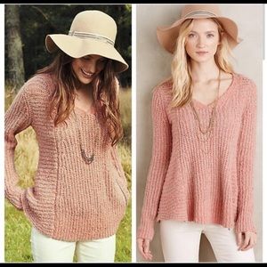 SOLD Anthropologie / Moth Pink Sweater